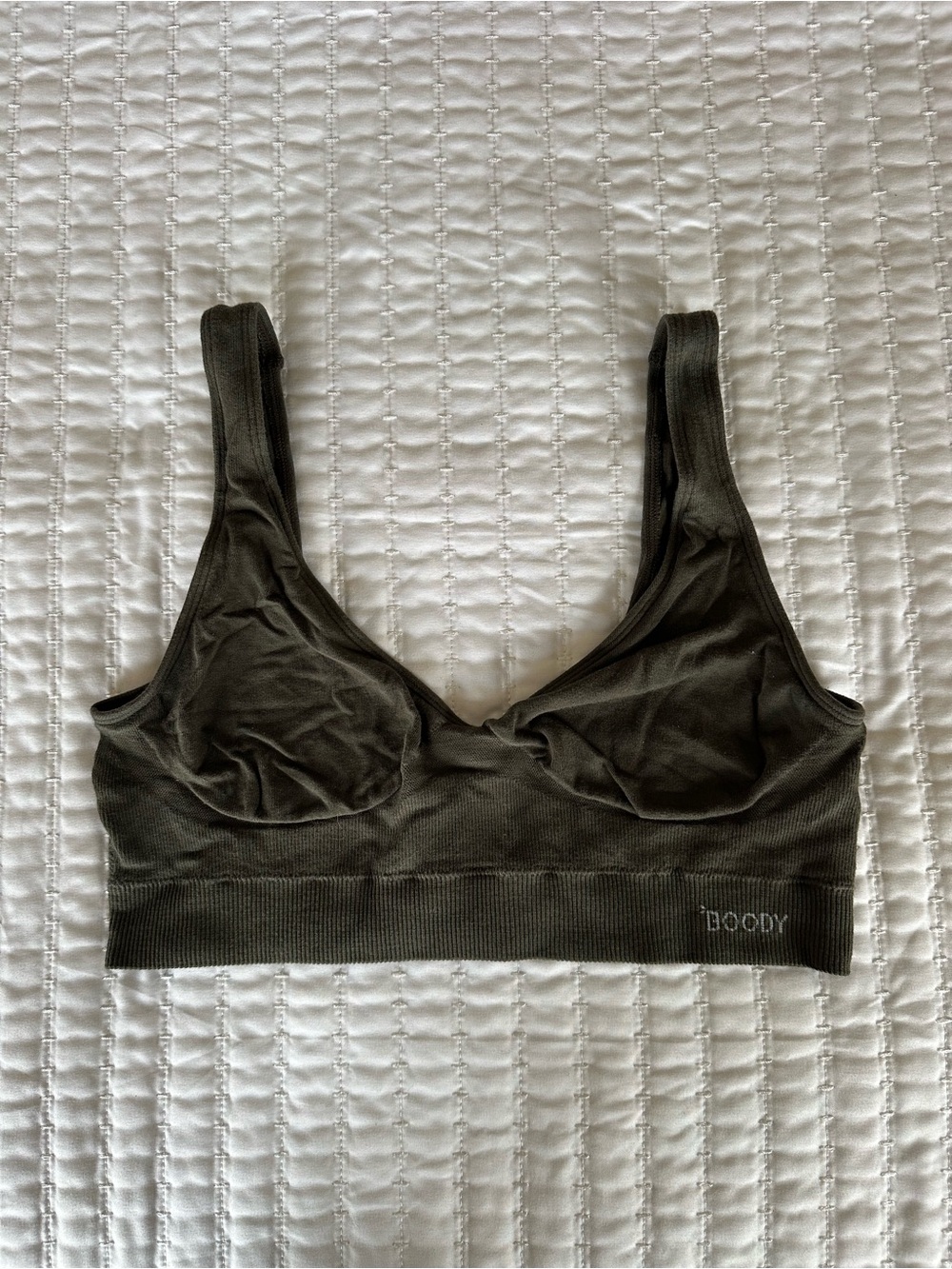 BOODY Bamboo Bralette Olive Green